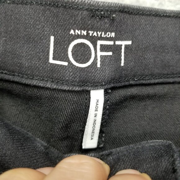 Loft Jeans Womens 29 Black Modern Skinny Stretch Denim - Picture 3 of 12